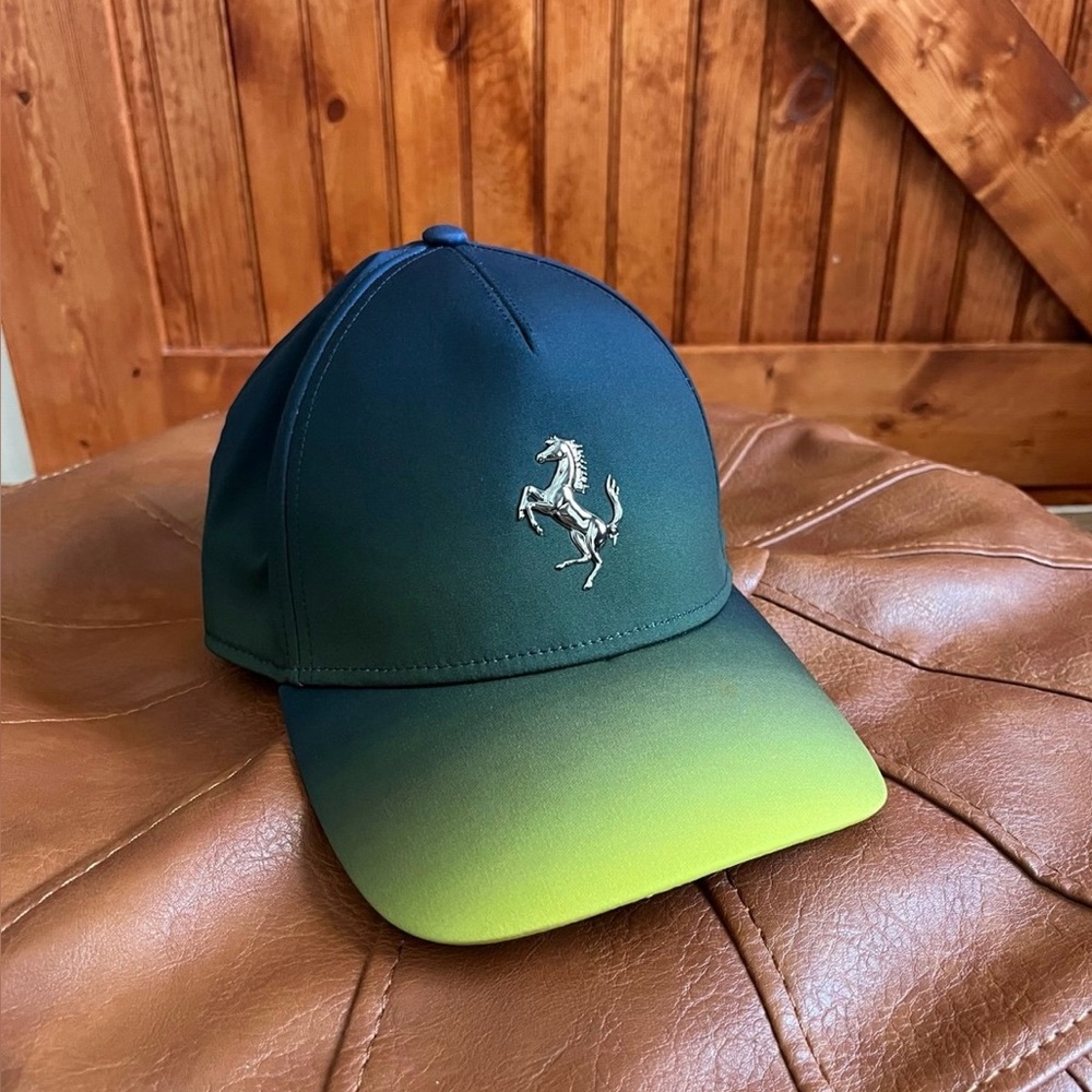 Genuine Ferrari Cap one size fading colors Velcro back